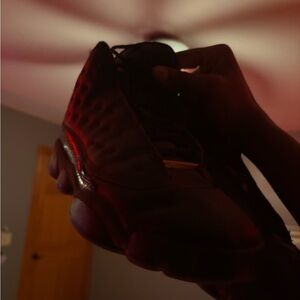 Jordan Black Sneakers with Red Accents